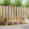 Lauko sofos komplektas 3 pcs Balta 189,5 x 63 x 73 cm