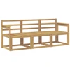 Lauko sofos komplektas 3 pcs Balta 189,5 x 63 x 73 cm