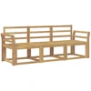 Lauko sofos komplektas 3 pcs Balta 194 x 63 x 73 cm