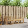 Lauko sofos komplektas 3 pcs Balta 194 x 63 x 73 cm