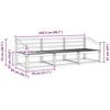 Lauko sofos komplektas 3 pcs Balta 245,5 x 83 x 73 cm