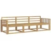 Lauko sofos komplektas 3 pcs Balta 249,5 x 83 x 73 cm