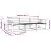 Lauko sofos komplektas 3 pcs Balta 249,5 x 83 x 73 cm