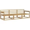 Lauko sofos komplektas 3 pcs Balta 249,5 x 83 x 73 cm