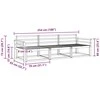 Lauko sofos komplektas 3 pcs Balta 254 x 83 x 73 cm