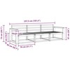 Lauko sofos komplektas 3 pcs Balta 257,5 x 83 x 73 cm