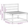 Lauko sofos komplektas 3 pcs Balta 257,5 x 83 x 73 cm