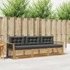 Lauko sofos komplektas 3 pcs Balta ir antracito Poliesteris