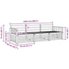 Lauko sofos komplektas 3 pcs Balta Kietos akacijos mediena