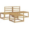 Lauko sofos komplektas 3 pcs Balta Kietos akacijos mediena