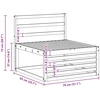 Lauko sofos komplektas 3 pcs Balta Kietos akacijos mediena