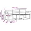 Lauko sofos komplektas 3 pcs Natūrali