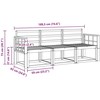 Lauko sofos komplektas 3 pcs Natūrali