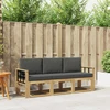 Lauko sofos komplektas 3 vnt. Baltas and Anthracite