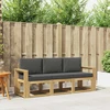 Lauko sofos komplektas 3 vnt. Baltas and Anthracite