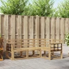 Lauko sofos komplektas 4 pcs Balta 187,5 x 128,5 x 73 cm