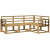 Lauko sofos komplektas 4 pcs Balta 187,5 x 128,5 x 73 cm