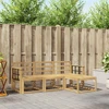 Lauko sofos komplektas 4 pcs Balta 189,5 x 122,5 x 73 cm