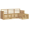 Lauko sofos komplektas 4 pcs Balta 189,5 x 122,5 x 73 cm