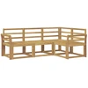 Lauko sofos komplektas 4 pcs Balta 190 x 130,5 x 73 cm