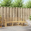 Lauko sofos komplektas 4 pcs Balta 193,5 x 122,5 x 73 cm