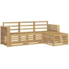 Lauko sofos komplektas 4 pcs Balta 197,5 x 122,5 x 73 cm