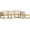 Lauko sofos komplektas 4 pcs Balta 249,5 x 162,5 x 73 cm