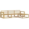 Lauko sofos komplektas 4 pcs Balta 257,5 x 162,5 x 73 cm