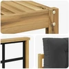 Lauko sofos komplektas 4 pcs Balta ir antracito Poliesteris