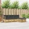 Lauko sofos komplektas 4 pcs Balta ir antracito Poliesteris