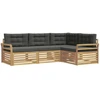 Lauko sofos komplektas 4 pcs Balta ir antracito