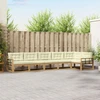 Lauko sofos komplektas 4 pcs Balta ir kreminė Poliesteris