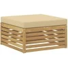 Lauko sofos komplektas 4 pcs Balta ir kreminė Poliesteris