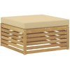Lauko sofos komplektas 4 pcs Balta ir kreminė Poliesteris