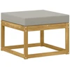 Lauko sofos komplektas 4 pcs Balta ir šviesiai pilka