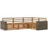 Lauko sofos komplektas 4 pcs Natūrali 255,5 x 176,5 x 73 cm