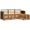 Lauko sofos komplektas 4 pcs Natūrali