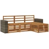 Lauko sofos komplektas 4 pcs Natūrali