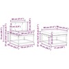 Lauko sofos komplektas 4 pcs Natūrali ir Šviesiai pilka