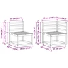 Lauko sofos komplektas 4 pcs Natūrali Kietos akacijos mediena