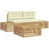 4 pcs Lauko sofos komplektas Balta