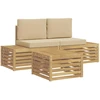 Lauko sofos komplektas 4 Vienetas