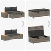 Lauko baldų komplektas Lauko sofos komplektas 4 -Seater 4 pcs 55 x 30 x 39 cm