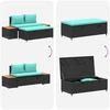 Lauko baldų komplektas Lauko sofos komplektas 4 -Seater 4 pcs 55 x 30 x 39 cm