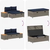 Lauko baldų komplektas Lauko sofos komplektas 4 -Seater 4 pcs 55 x 30 x 39 cm