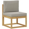 Lauko sofos komplektas 4 vnt. Balta ir šviesiai pilka