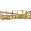 Lauko sofos komplektas 5 pcs Balta 245 x 126,5 x 73 cm