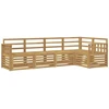 Lauko sofos komplektas 5 pcs Balta 247 x 128,5 x 73 cm