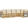Lauko baldų komplektas Lauko sofos komplektas 5 pcs Balta 247 x 128,5 x 73 cm