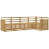 Lauko sofos komplektas 5 pcs Balta 247 x 128,5 x 73 cm